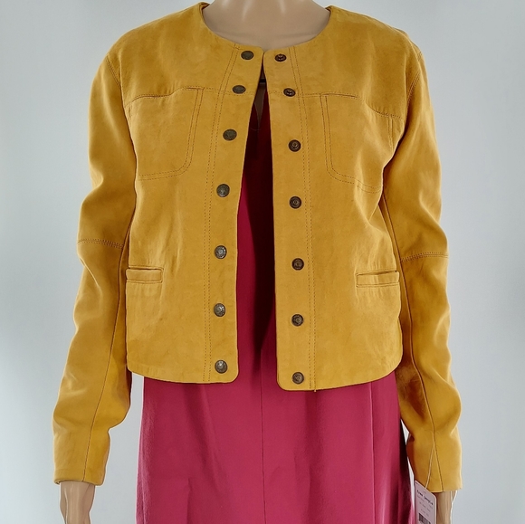 🌸Free People Suede Leather Jacket XS - Picture 4 of 11